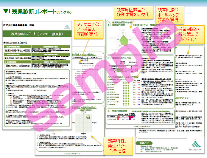 残業診断レポート サンプル